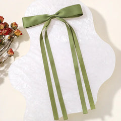 2pcs 2024 New Cute Ribbon Bow Headband Long Tassel Hair Clip Women's Hair Accessories Girls Party Headwear Side Clips Wholesale