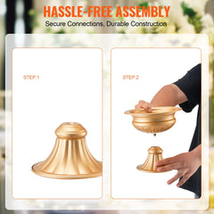 VEVOR 2/10/12PCS Tall Wedding Flower Vase Metal Centerpiece Gold Floral Arrangement Stand Display Rack for Tables Dinner Party