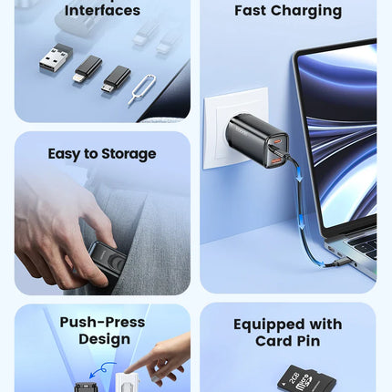 Toocki PD60W USB C To Type C Cable For iPhone 15 Pro Max 5 in 1 Cable Charging Case Set USB Adapter Cable For Samsung S23 Xiaomi