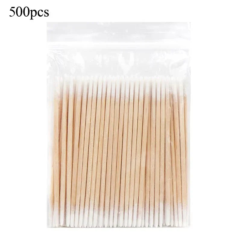 100/300pcs Double Head Cotton Swab Women Makeup Cotton Buds Tip For Medical Wood Sticks Nose Ears Cleaning Health Care Tools