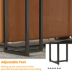 Marble Console Table Modern Accent Side Stand Sofa Entryway Hall Furniture Storage Display Table Metal Frame