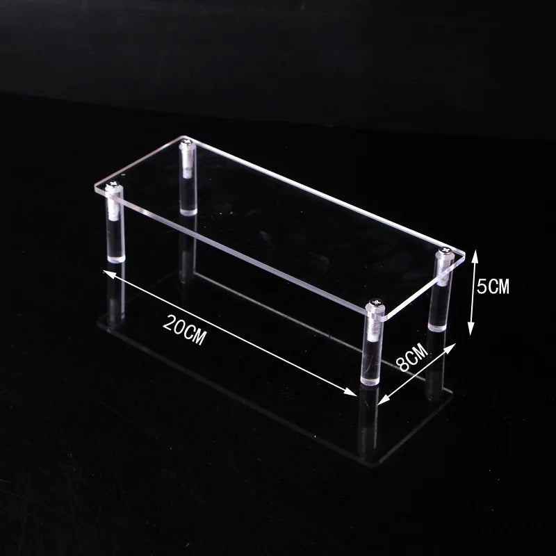 Acrylic Riser Display Stand Perfume Organizer Shelves for Amiibo Funko Figures Toys Cupcake Desserts Collection Cosmetic Jewelry
