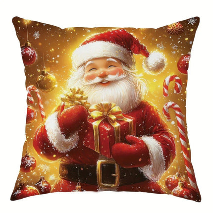 Christmas decoration pillowcase Santa Claus carriage Snowman garland pattern suitable for home room sofa cushion cover