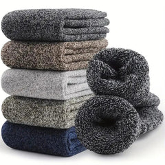 3 Pairs Winter Warm Thick Towel bottom Man Socks Wool Male Socks Slipper Socks Merino Wool Socks Against Cold Snow Socks 39-44