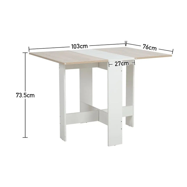 Haodirect multifunctional foldable and expandable dining table wooden kitchen table saves space
