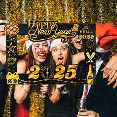 2025 Crown Number Foil Balloons Happy New Year Eve Party Decoration Photo Booth Props Supplies Christmas Home Decor Navidad 2024