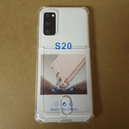 Soft TPU Clear Case With Card Slot - For Samsung S20