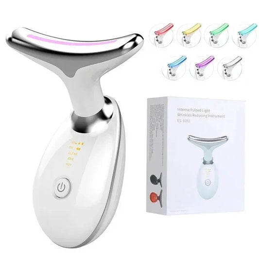 7 Colors Anti Wrinkle Facial Massager Neck Face Beauty Device Skin Tighten Facial Lift Device Reduce Double Chin Skin Care Tool