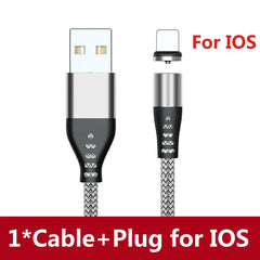 AUFU LED Magnetic USB Charging Cable USB Type C Phone Cable Magnet Phone Charger Micro USB For iPhone 11 12 Pro Max For Xiaomi