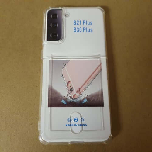 Soft TPU Clear Case With Card Slot - For Samsung S21+