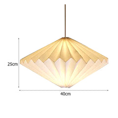 Nordic Creative Paper Lamp Cover Origami Lantern Hanging Lampshade Foldable Hanging Pendant Light Art Living Room Decoration
