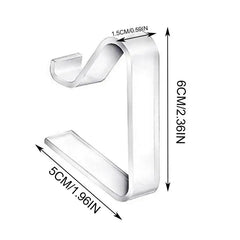 12pcs Transparent Tablecloth Clips Windproof Table Cover Clamps Table Cloth Clips for Outdoor Parties Weddings