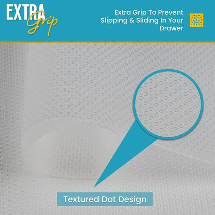 Shelf Liner for Kitchen Cabinets - Non-Slip Waterproof Drawer Liner Mat Easy Clean