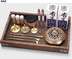 Incense Burner Set Brass Incense Fragrance Making Kit Incense Sealing Mold Incense Holder for Yoga Meditation Home Fragrance