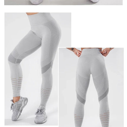 Fitness GYM Women Leggings Seamless Yoga Pants Hips Tight Peach High Waist Tights Leggings Breathable Feamle Workout Sportswear