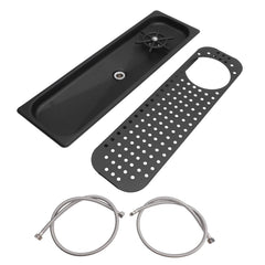 Built-in Cup Washer Stainless Steel Glass Cleaning Rinser High Pressure Cup Washer With Drain Drip Tray Hose For Bar Coffee Shop