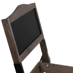 Folding Ladder 3 Tier Plant Stand Garden Flower Pot Holder Shelf with Chalkboard  A-Frame Sidewalk Menu Display