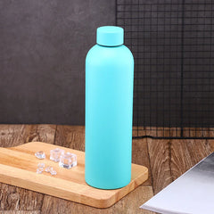 750ml Insulated Bottle Solid Color Stainless Steel Jug with Lid Large Capacity Ice Coffee Cup Portable for Driving Travel Home