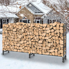 Heavy Duty Firewood Log Rack, Long Large Storage Holder, Wood Stackers, Garden Indoor, 91.6”
