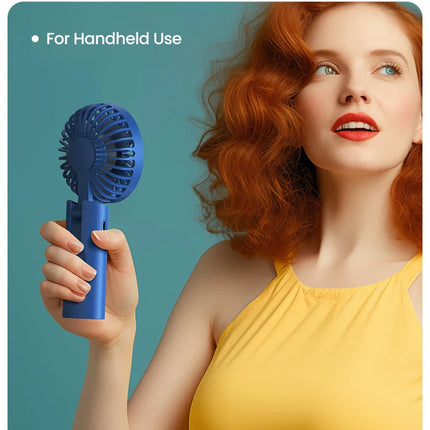 TOPK Portable Hand Held Fan,5000mAh 2-IN-1 Neck HandHeld Fan 180° Foldable Whisper-Quiet Brushless Motor Comes with Hanging Rope
