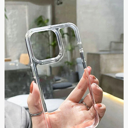 Luxury Silicone Transparent Shockproof Armo Case For iPhone 15 14 13 12 11 Pro Max 7 8 Plus XR XS X Phone Clear Protection Cover