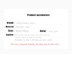 Classic Design Stainless Steel Rose Gold Color Smooth Metal Bracelet for Women's Non Fading Jewelry Trendy Explosive Accessories