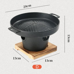 Mini Barbecue Stove Detachable Japanese Alcohol Stove Non-stick BBQ Grill Furnace Roasting Meat Tool for Picnic Camping Stove