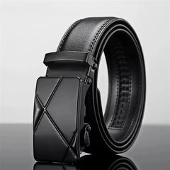 Fashion Business Men'S Belt Genuine Luxury Brand Metal Buckle Belt High-Quality PU Leather Soft Belt With Cargo Pants Jeans