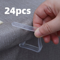 72pcs Clear Tablecloth Clips Picnic Cloth Plastic Clip Windproof Table Cover Holder Clamps For Home Kitchen Restaurant Accessory