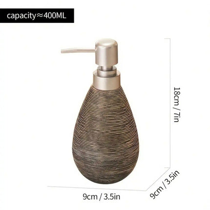 Creative Retro Style Ceramic Push-Type Soap Dispenser With Pump,  Hand Soap Bottle, Suitable For Bathrooms Kitchens And Toilets