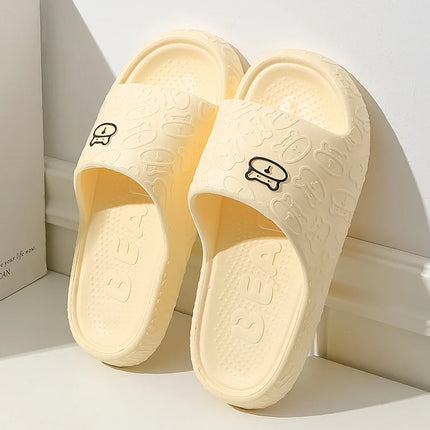Summer Women Slippers Bathroom Platform Non-Slip Home Bear Cartoon Flip Flops Beach Women Slipper Sandals Slides Indoor Outdoor