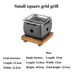 Aluminum alloy tea cooker Small oven Korean style cast iron barbecue dish portable grill korean bbq Japanese charcoal grill