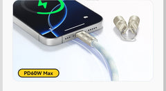 Essager 60W Type C To Type C Fast Charging Cable  For iPhone 16 Xiaomi Huawei  Lanyard  Halter Neck Wrist Multifunctional Cable