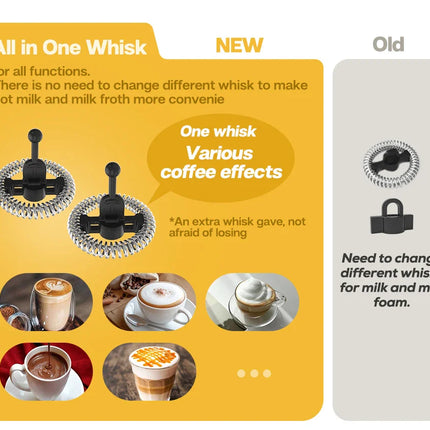 HiBREW Milk Frother Frothing Foamer Chocolate Mixer Cold/Hot Latte Cappuccino fully automatic Milk Warmer Cool Touch M1A