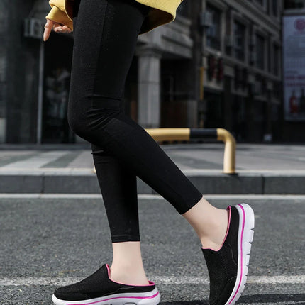 2024 Summer new breathable mesh shoes outdoor non-slip walking shoes comfortable sandals men half slippers casual loafers 35-48