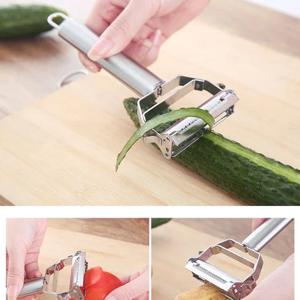 Multifunctional Stainless Steel  Kitchen Peeler Fruit Vegetable Potato Carrot Cucumber Grater Julienne Durable Vegetable Slicer