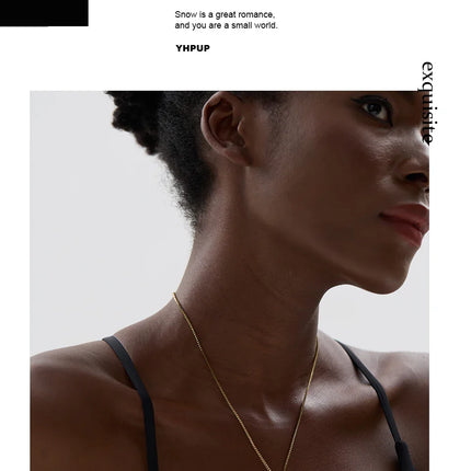 Yhpup Delicate Colorful Bling Cubic Zirconia Cross Pendant Stainless Steel Luxury Necklace High-Grade Fashion Shiny Jewelry Gift