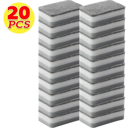 30/5pcs Magic Cleaning Sponges Double-sided Reusable Kitchen Sponge Wipes Pan Pot Dishwashing Scouring Pads Brush Clean Tools