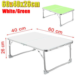 EFAN Small Folding Picnic Camping Table 60x40x26cm, Aluminium Lightweight Foldable Picnic Laptop Bed Travelling Portable Table