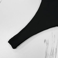 2025 New Women's Solid-color Separate Beach Wear Sexy Halter Three-point Bikini Backless Adjustable Lace-up Swimsuit