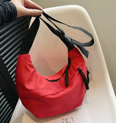 Casual Canvas Crossbody Bag for Women Designer Black Shoulder Bags Large Capacity Tote Men Travel Shopping Bag 2024