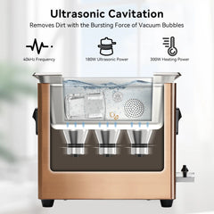 6.5L Ultrasonic Cleaner, 40kHz Ultrasonic Bath, Cleaning Machine For Jewellery Dental Motorbike Carburetor Auto Parts etc