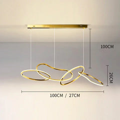 Modern Simplicity Circle LED Pendant Lights for Dining Living Home Decor Hanging Ring Chandelier Lamp Fixture