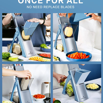 Kitchen Accessories Mandoline Slicer, ONCE FOR ALL. Vegetable Slice, Food Chopper, Cutter, Dicer Fruit, French Fry, Julinner
