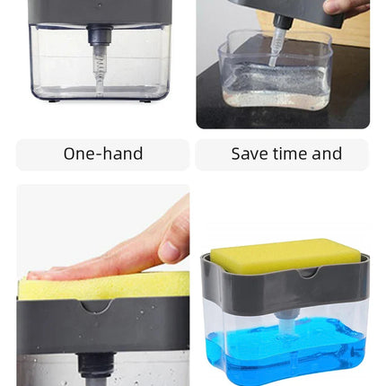 Kitchen Detergent Press Portable Soap Dispenser Pak Clean Cloth Dishwashing Pot Soap Dispenser Cleaning Tool