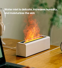 KINSCOTER RGB Flame Aroma Diffuser Air Humidifier Ultrasonic Cool Mist Maker Fogger LED Essential Oil Fire LED Lamp Difusor Gift