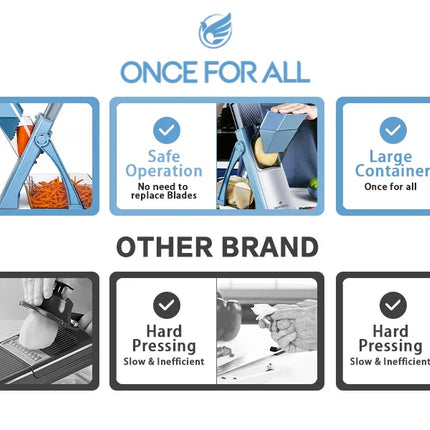 Kitchen Accessories Mandoline Slicer, ONCE FOR ALL. Vegetable Slice, Food Chopper, Cutter, Dicer Fruit, French Fry, Julinner