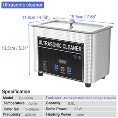 35w 60w Ultrasonic Cleaner Cleaning Jewelry Eyeglasses Dental Dentures Tooth Retainer Glasses Cleaner 110v 220v Ultrasonic Bath