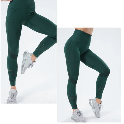 Fitness GYM Women Leggings Seamless Yoga Pants Hips Tight Peach High Waist Tights Leggings Breathable Feamle Workout Sportswear