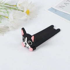 Cartoon Door Stop Silicone Reusable Shock Absorbent Block Wedge Doorstops Door Handle Stopper Home Door Anti-collision Stopper